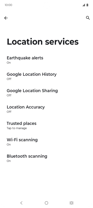 Press Location Accuracy. Press Location Accuracy.