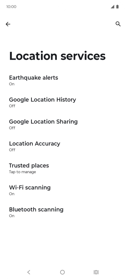 Press Location Accuracy. Press Location Accuracy.