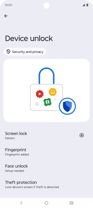 Press Screen lock and key in the additional phone lock code you created earlier. Press Screen lock and key in the additional phone lock code you created earlier.