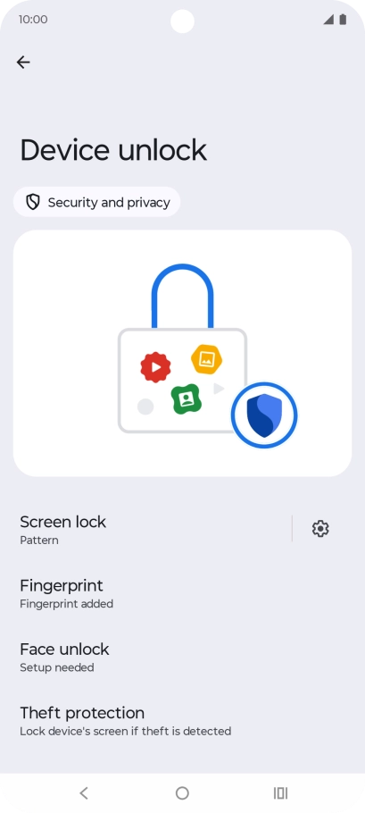 Press Screen lock and key in the additional phone lock code you created earlier. Press Screen lock and key in the additional phone lock code you created earlier.
