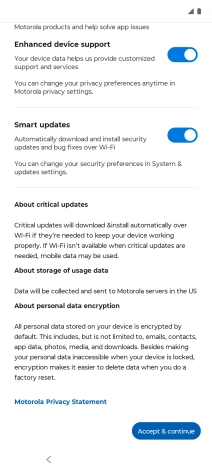 Press the indicators next to the required settings to select them. Press the indicators next to the required settings to select them.