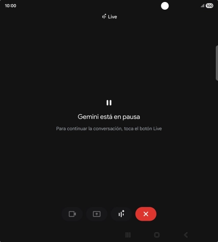 Para retomar la conversación, pulsa el icono de retomar conversación. Para retomar la conversación, pulsa el icono de retomar conversación.