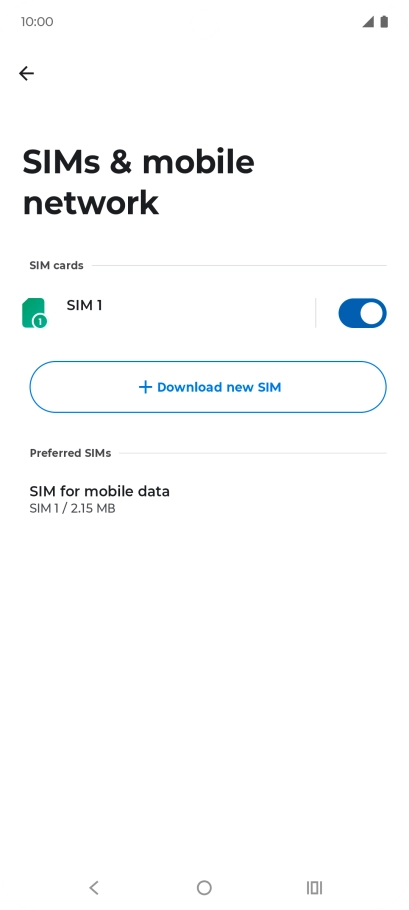 Press Download new SIM. Press Download new SIM.