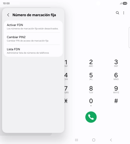Pulsa Activar FDN. Pulsa Activar FDN.