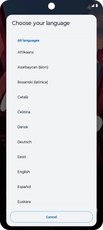 Press the required language. Press the required language.