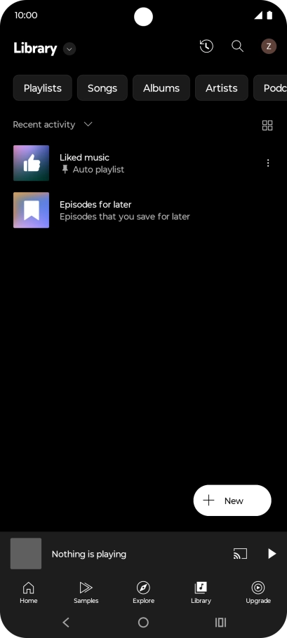 Press the drop down list. Press the drop down list.