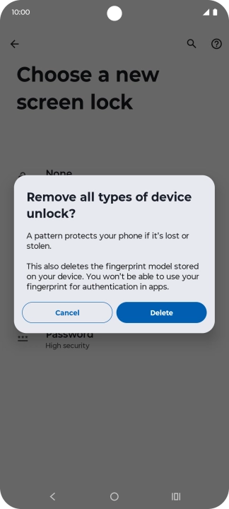 Press Delete. Press Delete.