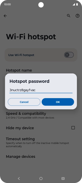 Key in the required password and press OK. Key in the required password and press OK.