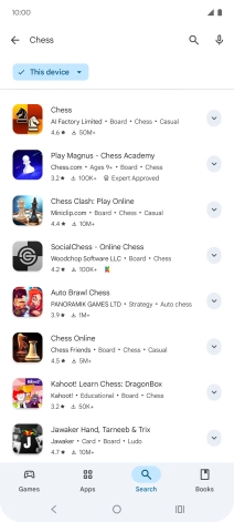 Press the required app. Press the required app.