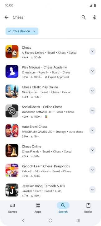 Press the required app. Press the required app.