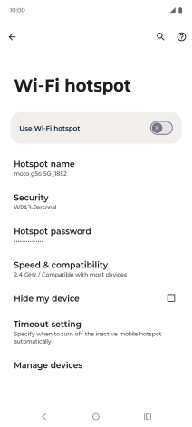 Press Hotspot password. Press Hotspot password.