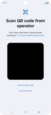 Place the QR code you've received inside the phone camera frame to scan the code. Place the QR code you've received inside the phone camera frame to scan the code.
