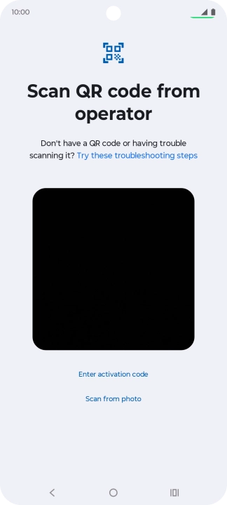 Place the QR code you've received inside the phone camera frame to scan the code. Place the QR code you've received inside the phone camera frame to scan the code.
