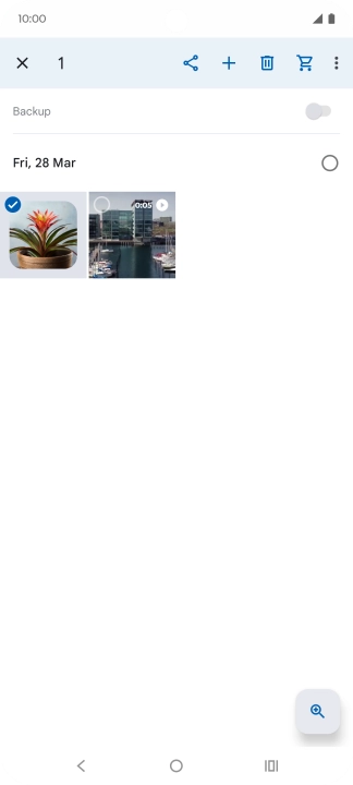 Press the required pictures or videos. Press the required pictures or videos.