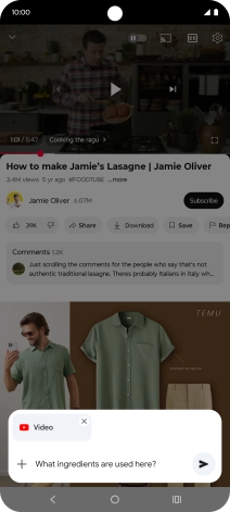 Follow the instructions on the screen to type or speak the required question for the video. Follow the instructions on the screen to type or speak the required question for the video.