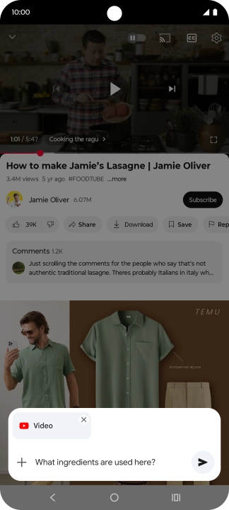 Follow the instructions on the screen to type or speak the required question for the video. Follow the instructions on the screen to type or speak the required question for the video.