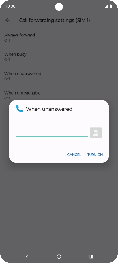 Key in +61414121121 and press TURN ON. Key in +61414121121 and press TURN ON.