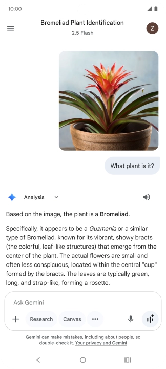 Follow the instructions on the screen to type or speak the required question. You can also attach pictures or documents and ask questions to them. Follow the instructions on the screen to type or speak the required question. You can also attach pictures or documents and ask questions to them.