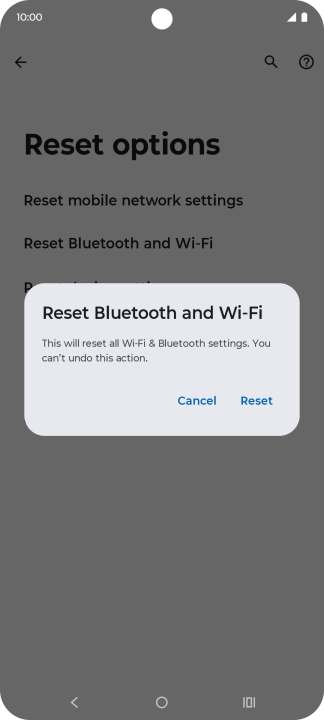 Press Reset. Press Reset.