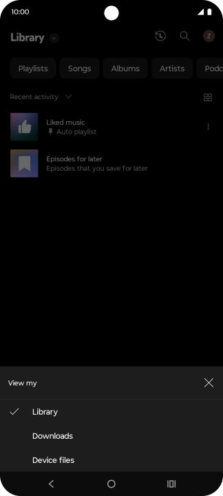 Press the required category and go to the required audio file. Press the required category and go to the required audio file.