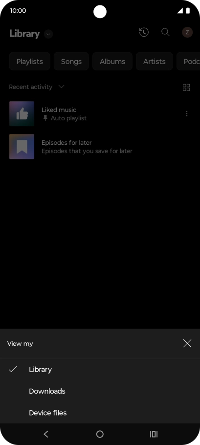 Press the required category and go to the required audio file. Press the required category and go to the required audio file.