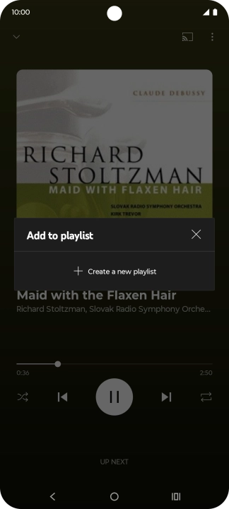 Press Create a new playlist. Press Create a new playlist.