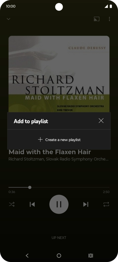 Press Create a new playlist. Press Create a new playlist.