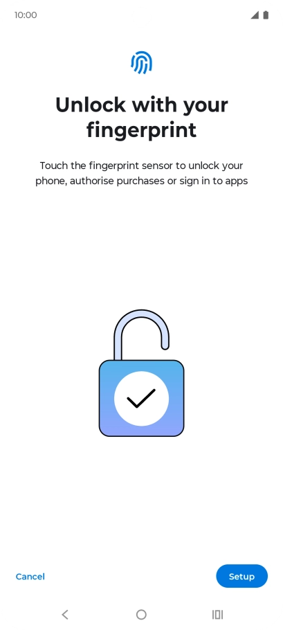 Press Setup. Press Setup.