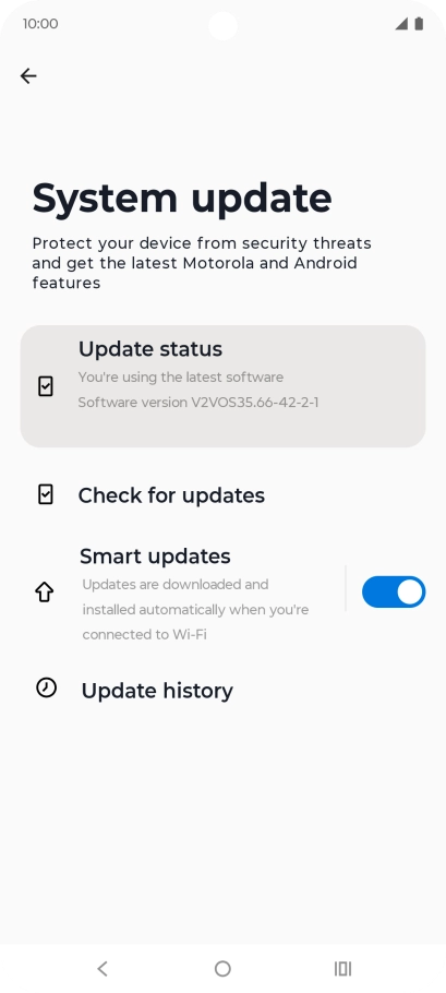 Press Check for updates. If a new software version is available, it's displayed. Follow the instructions on the screen to update the phone software. Press Check for updates. If a new software version is available, it's displayed. Follow the instructions on the screen to update the phone software.