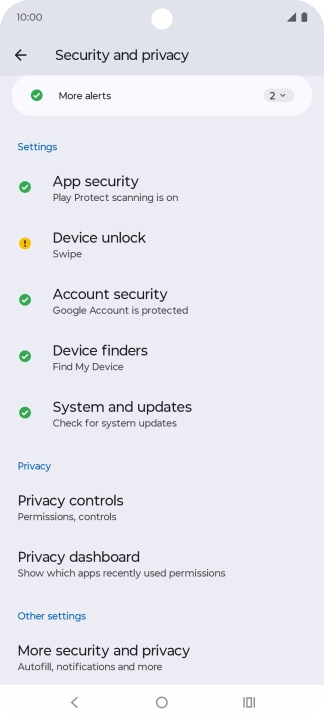 Press Device unlock. Press Device unlock.