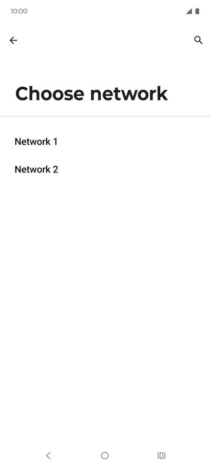 Press the required network. Press the required network.