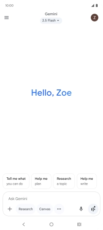 Press the profile icon. Press the profile icon.