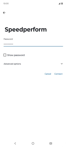 Key in the password for the Wi-Fi network and press Connect. Key in the password for the Wi-Fi network and press Connect.