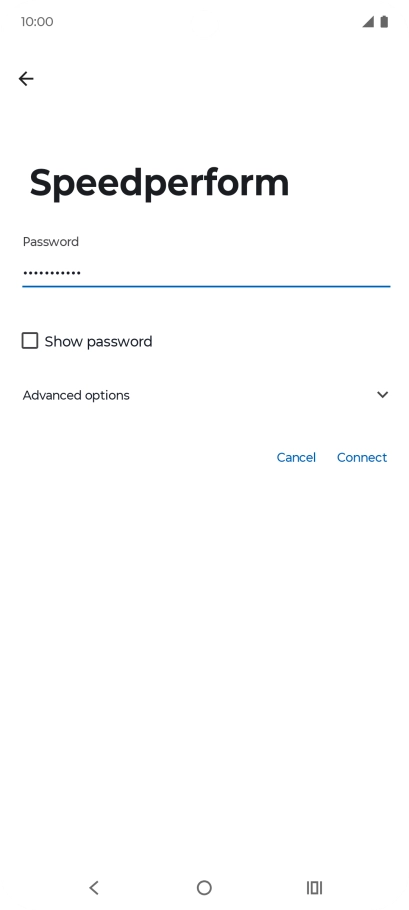 Key in the password for the Wi-Fi network and press Connect. Key in the password for the Wi-Fi network and press Connect.