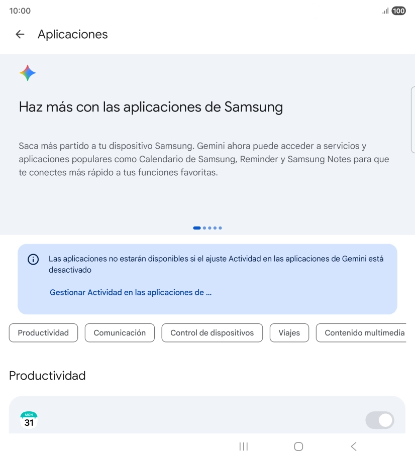 Pulsa el indicador junto a la extensión deseada para activar la función. Pulsa el indicador junto a la extensión deseada para activar la función.