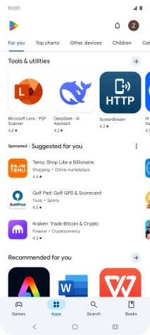 Press the profile icon. Press the profile icon.