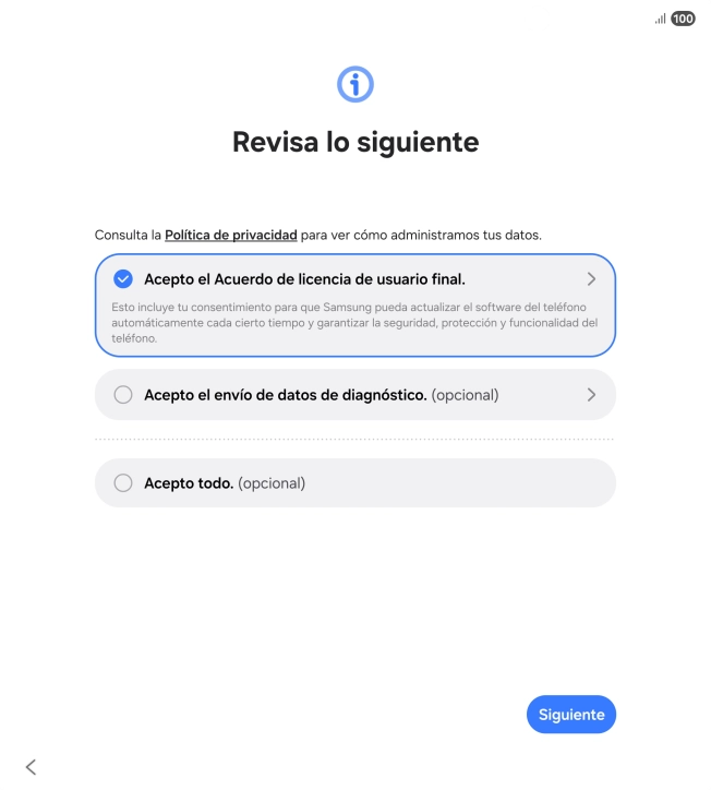 Pulsa Siguiente. Pulsa Siguiente.