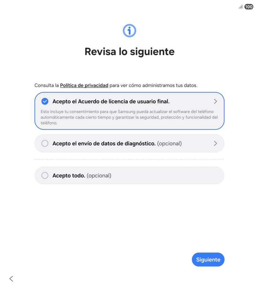 Pulsa Siguiente. Pulsa Siguiente.