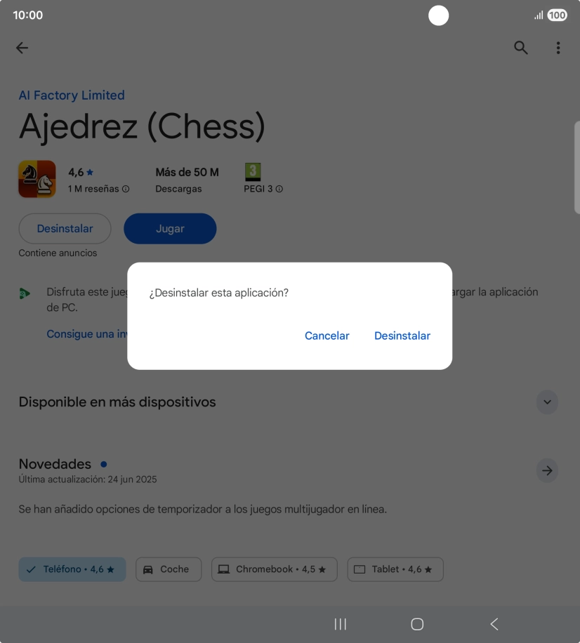 Pulsa Desinstalar. Pulsa Desinstalar.