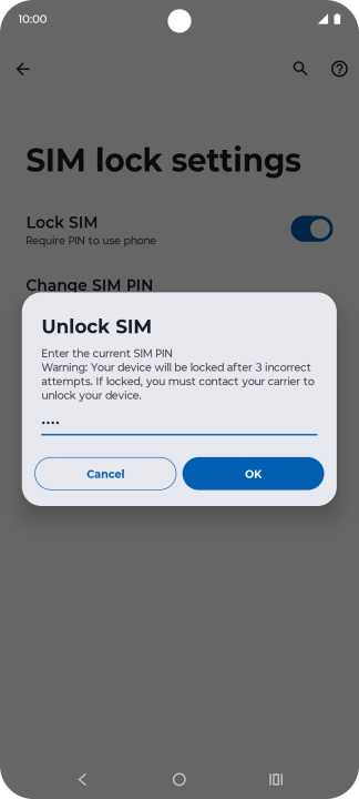 Key in your PIN and press OK. Key in your PIN and press OK.
