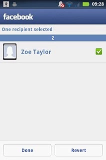 When the box next to the recipient is ticked (V), the recipient is selected.