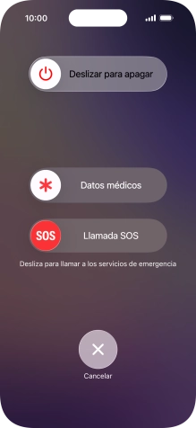 Pulsa el icono de apagar y arrástralo hacia la derecha. Pulsa el icono de apagar y arrástralo hacia la derecha.