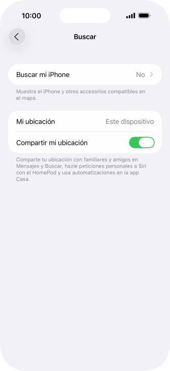 Pulsa Buscar mi iPhone. Pulsa Buscar mi iPhone.