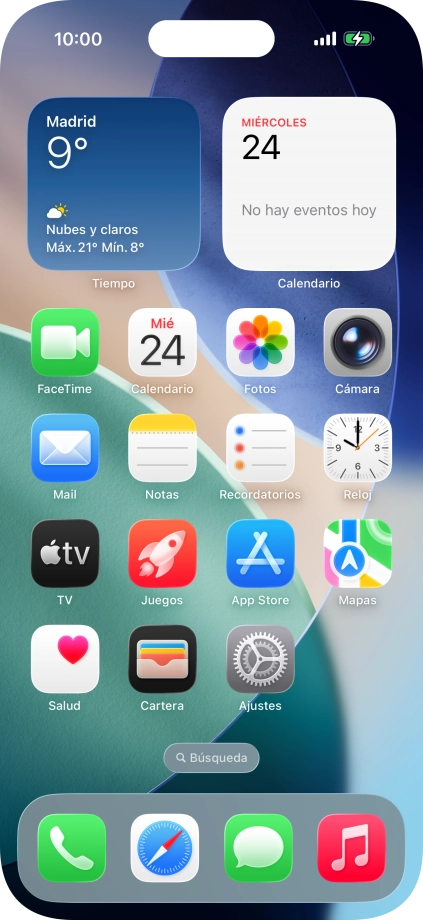 Cuando el icono de carga de batería aparece en la pantalla, el teléfono se está cargando. Cuando el icono de carga de batería aparece en la pantalla, el teléfono se está cargando.