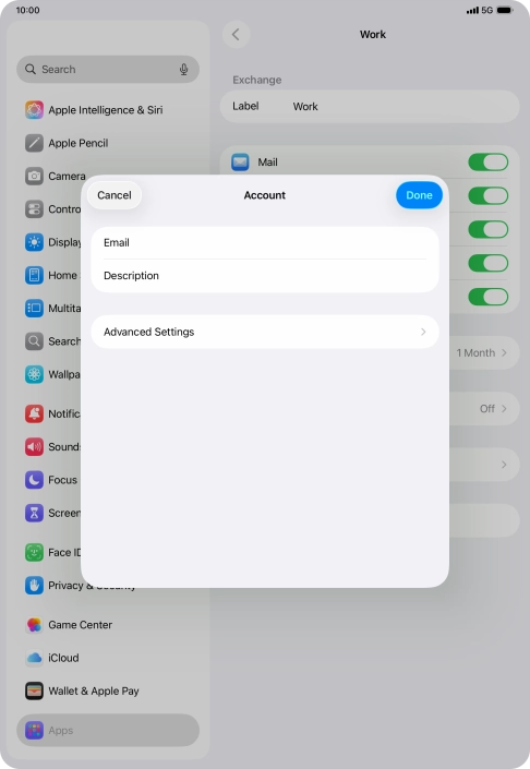 Press Advanced Settings. Press Advanced Settings.