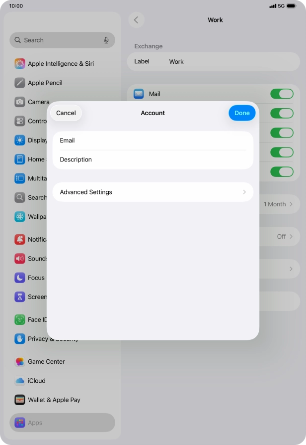 Press Advanced Settings. Press Advanced Settings.