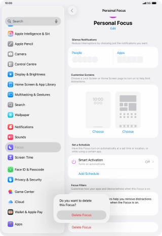 Press Delete Focus. Press Delete Focus.