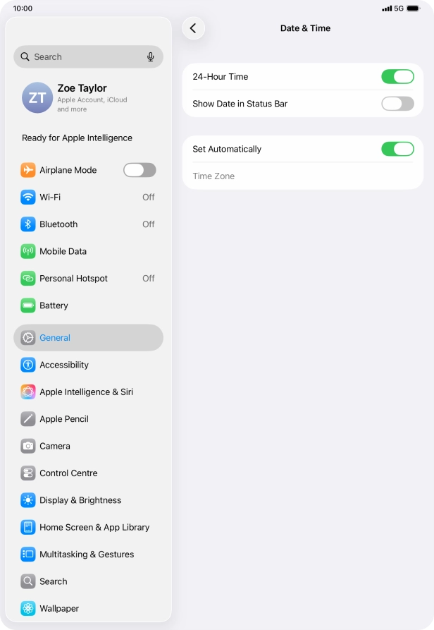 Press the indicator next to Press the indicator next to