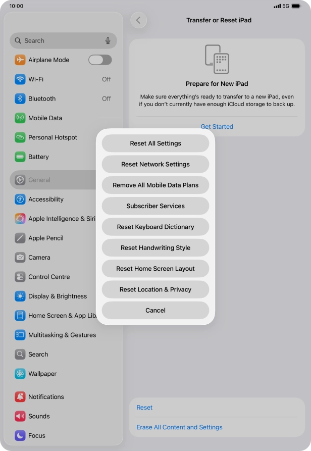 Press Reset Network Settings. Press Reset Network Settings.