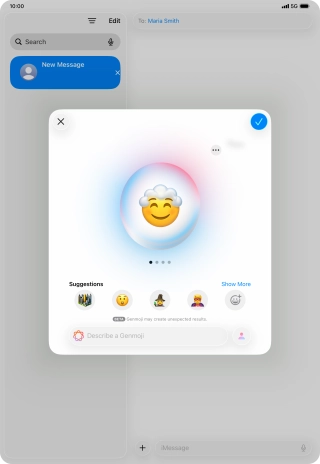 Slide your finger right or left on the screen to see the generated results. Slide your finger right or left on the screen to see the generated results.